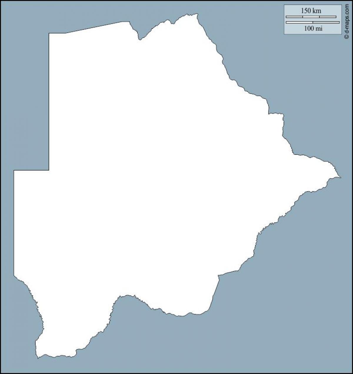 mapa ng Botswana mapa balangkas