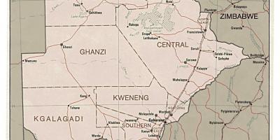 Detalyadong mga mapa ng Botswana