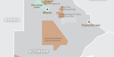 Mapa ng gaborone Botswana
